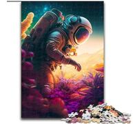 Puzzle da 1000 pezzi Missione nello spazio Puzzle in cartone Interazione familiare e regalo divertente, design astratto vibrante, dimensioni 38x26cm