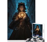 Puzzle da 1000 pezzi Misteriosa incantatrice steampunk Giocattoli antistress Ottimo regalo per giochi per gioco educativo con pezzi completamente interconnessi di forma casuale Dimensioni 38x26cm