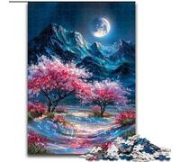Puzzle da 1000 pezzi "Misterioso albero di ciliegio" per adulti e adolescenti, gioco stimolante, ideale come regalo per tutta la famiglia (26x38cm)