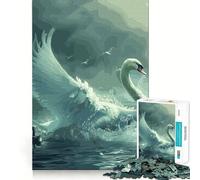 Puzzle da 1000 pezzi "Mitologia del Cigno" per adulti, gioco di logica, divertimento in casa, bordi precisi, oggetto da collezione 38x52cm