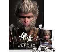 Puzzle da 1000 pezzi Mitologia nera Wukong Giocattoli antistress Regali per donne e uomini Gioco rompicapo Collezione di artisti Belle arti Dimensioni 38x52cm