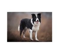 Puzzle da 1000 pezzi Mjhkxlj Border Collie Puzzle in legno di qualità per adulti e bambini, puzzle divertenti, puzzle antistress