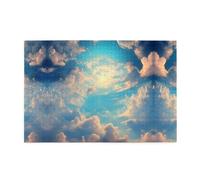 Puzzle da 1000 pezzi Mjhkxlj cielo nuvoloso puzzle in legno di qualità per adulti e bambini, puzzle divertenti, puzzle antistress