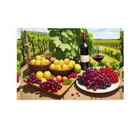 Puzzle da 1000 pezzi Mjhkxlj Frutta e Vini Puzzle in legno di qualità dell'immagine per adulti e bambini, puzzle divertenti, puzzle antistress