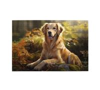 Puzzle da 1000 pezzi Mjhkxlj Golden Retriever Puzzle in legno di qualità per adulti e bambini, puzzle divertenti, puzzle antistress