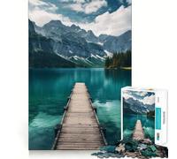 Puzzle da 1000 pezzi "Molo Tramonto sul Mare" per adulti, gioco di abilità mentale, relax, design, assemblaggio, pezzo da collezione (38x26cm)