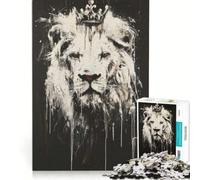 Puzzle da 1000 pezzi Monarca delle Ombre - Leone gioco interattivo regalo di compleanno compleanno e Natale 38x26cm