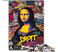 Puzzle da 1000 pezzi "Monna Lisa Is Funny" per adulti e adolescenti, regalo di compleanno per trascorrere il tempo in casa, regali, decorazione da parete per 14+ anni (26x38cm)