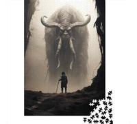 Puzzle Da 1000 Pezzi Monster Encounter in Dark Cavern Puzzle Per Adulti Gioco Rompicapo Vacanza A Casa Ammazzare Il Tempo Offerta Come Regalo Per Tutta La Famiglia 70x50cm/1000pcs