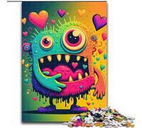 Puzzle da 1000 pezzi Monster Love Frenzy Art, puzzle per adulti e adolescenti, gioco interattivo per famiglie, regalo di sfida, dimensioni 38x26cm