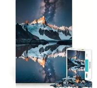 Puzzle da 1000 pezzi "Montagna sotto la Via Lattea" per ragazzi, gioco di logica, attività per rafforzare lo spirito di squadra, taglio di qualità, regalo memorabile (50x75cm)