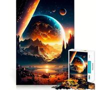 Puzzle da 1000 pezzi "Montagne e Pianeti" per adulti, gioco di logica, rilassante e divertente, con tagli perfetti, regalo elegante (50x75cm)