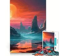 Puzzle da 1000 pezzi "Montagne e Pianeti" per adulti, ideale come regalo, per migliorare la memoria e il tempo libero Decorazione murale con ritagli precisi (50x75cm)