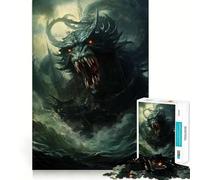 Puzzle da 1000 pezzi "Mostri marini in rivolta" per adulti e ragazzi ideale per stimolare la memoria favorire la calma e favorire la fuga dalla realtà con taglio liscio e un regalo speciale (50x75cm)