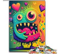 Puzzle da 1000 pezzi "Mostro Amore Frenetico" per adulti, dimensioni 26x38cm, perfetto per adolescenti e collezionisti, ideale come decorazione per la casa e regalo da viaggio.