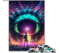 Puzzle da 1000 pezzi "Mostro del mondo" in legno un regalo perfetto per il divertimento in famiglia 50x75cm decorazione artistica giocattolo di intelligenza per giochi al chiuso in famiglia.