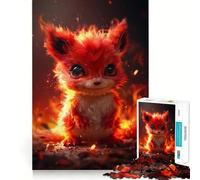 Puzzle da 1000 pezzi "Mostro di Fiamma Non Fluffy",gioco di sfida mentale,taglio di precisione,divertente sfida per il tempo di attesa (38x26cm)