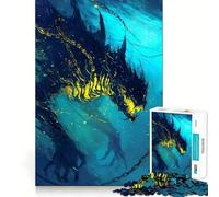 Puzzle da 1000 pezzi "Mostro marino nelle profondità blu" per adulti, ideale per migliorare la memoria, alleviare lo stress e creare un'attività rilassante, perfetto come regalo di Natale (38x52cm)