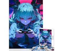 Puzzle da 1000 pezzi motivo: acciughe anime ragazza decorazione per la casa giocattoli regalo per compleanni gioco pratico adatto per la decorazione del desktop dimensioni: 50x75cm