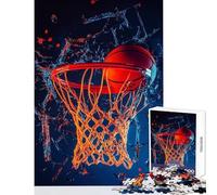 Puzzle da 1000 pezzi,motivo: basket,antistress,ottimo regalo per giochi impossibili,allena il cervello e le mani,dimensioni: 38x52cm