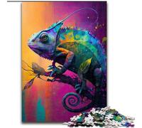 Puzzle da 1000 pezzi, motivo: Camaleonte, per adulti, dimensioni 50x75cm, per adolescenti e famiglie, perfetto come decorazione fai da te e come sfida per il cervello.