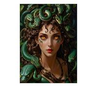 Puzzle da 1000 pezzi, motivo: donna serpente fantasy, gioco per adulti | cartone da 52 x 38 cm, per il tempo libero mentale, per gli amanti dell'arte, regalo per riunioni, calma l'umore