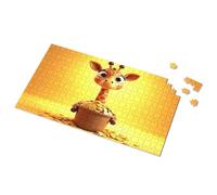 Puzzle da 1000 pezzi, motivo: giraffa dorata, secchiello da risparmio, puzzle per bambini da 2 a 4 anni, giocattoli per bambine dai 4 ai 5 anni (300 pezzi)