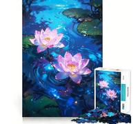 Puzzle da 1000 pezzi, motivo "Loto tranquillo, sogno", taglio preciso, decorazione, gioco per la mente, regalo, momento di relax, attività per compleanno (38x52cm)