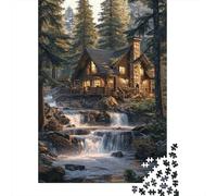 Puzzle da 1000 pezzi "Mountain Cottage" per adulti e adolescenti, giocattoli educativi in legno per l'apprendimento, 1000 pezzi (38x26 cm)