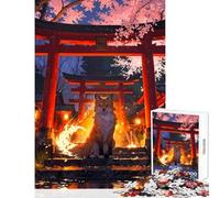 Puzzle da 1000 pezzi Mystic Kitsune Gate Toy Wall Decor ottimo regalo per i giochi gioco pratico con poster abbinato e foglio di quiz dimensioni 38x26cm