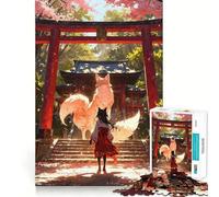 Puzzle da 1000 pezzi "Mystic Kitsune Gateway" per adolescenti, gioco di logica e abilità, divertimento condiviso, taglio preciso, decorazione da parete (38x52cm)