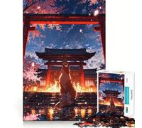 Puzzle da 1000 pezzi "Mystic Kitsune Gateway" per adolescenti, gioco di logica e abilità, divertimento condiviso, taglio preciso, decorazione da parete (38x52cm)