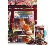 Puzzle da 1000 pezzi Mystic Kitsune Gateway per adulti, gioco di logica e rilassamento, bordi affilati, regalo di alta qualità (38x26cm)