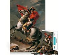 Puzzle da 1000 pezzi "Napoleone attraversa le Alpi" per adulti e ragazzi, rompicapo rilassante, attività artistica da assemblare, regalo premuroso (50x75cm)