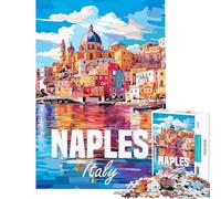 Puzzle da 1000 pezzi Napoli Italia Puzzle da 1000 pezzi Decorazione per la casa Giocattolo Divertente e Umoristico Rompicapo Giochi per la famiglia (38x26cm)