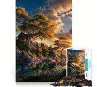 Puzzle da 1000 pezzi "Nativo Santuario" per adulti, gioco di concentrazione e divertimento tranquillo con bordi netti, ideale come regalo di Babbo Natale (38x26cm)