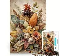 Puzzle da 1000 pezzi "Natura morta autunnale con ananas",gioco di logica,rilassante e creativo,ideale come regalo di Natale (38x52cm)