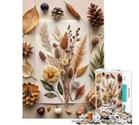 Puzzle da 1000 pezzi natura morta autunnale con elementi secchi Attività divertenti da fare in casa ma anche un gioco divertente e umoristico impossibile per ragazzi dai 14 anni in su (50x75cm)