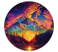 Puzzle da 1000 pezzi, natura psichedelica, puzzle in cartone, gioco interattivo per famiglie, regalo artigianale con grafica colorata (dimensioni 67,5x67,5 cm)