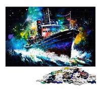 Puzzle da 1000 pezzi "Nave colorata" per adulti. Ideale per gli innamorati, perfetto come regalo di Natale, Capodanno e San Valentino, 50x75CM/19,68x29,52 pollici.