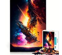 Puzzle da 1000 pezzi "Nave distrutta" per adulti e ragazzi, ideale per migliorare la memoria, rilassare la mente e creare un'atmosfera magica, perfetto come regalo di Natale 38x52cm
