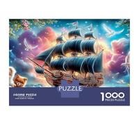 Puzzle da 1000 pezzi "Nave fantasma", nave fantasy cosmica per adulti, gioco educativo, decorazione per la casa, regali di compleanno difficili e stimolanti, 52x38 cm/1000 pezzi