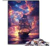 Puzzle da 1000 pezzi "Nave pirata della galassia", analisi e logica con pezzi completamente interconnessi di forma casuale, per bambini dai 14 anni in su (dimensioni 26x38cm)