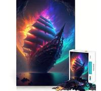 Puzzle da 1000 pezzi "Nave pirata nello spazio" per adulti e ragazzi, gioco stimolante e antistress, con dettagli nitidi, ideale come regalo per le vacanze (50x75cm)
