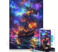 Puzzle da 1000 pezzi "Navigando nel cosmo" per ragazzi, gioco di logica fine, divertimento rilassante, decorazione da parete con bordi puliti (50x75cm)
