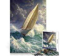 Puzzle da 1000 pezzi "Navigazione attraverso la tempesta" per ragazzi, gioco intelligente di gruppo, immagine da assemblare, decorazione murale (50x75cm)