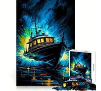 Puzzle da 1000 pezzi "Navigazione sotto la pioggia" per adolescenti, gioco di puzzle stimolante per il relax, ritagli precisi, regalo per le festività (38x52cm)