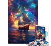 Puzzle da 1000 pezzi "Navigazione tra le stelle" gioco interattivo ed educativo ideale come regalo per chi ama giocare divertirsi e divertirsi (dimensioni 38x26cm)