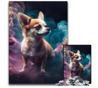 Puzzle da 1000 pezzi "Nebulosa Chihuahua" per adulti, puzzle impossibili per adulti, attività per famiglie, decorazioni fai da te per la casa, regalo di Natale, 50x75CM/19,68x29,52 pollici