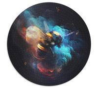 Puzzle da 1000 pezzi Nebulosa delle api Puzzle rotondi da 1000 pezzi per adulti, Halloween, Pasqua, Capodanno 67,5x67,5 cm